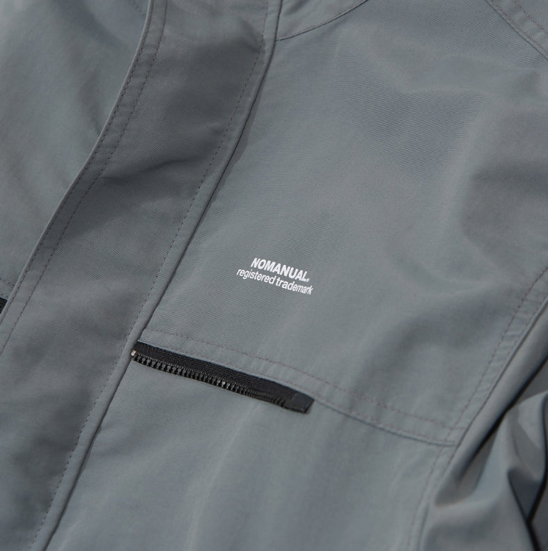 NOMANUAL(ノーマニュアル) NM CONVERTIBLE POCKET WIND BREAKER - GREY
