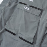 NOMANUAL(ノーマニュアル) NM CONVERTIBLE POCKET WIND BREAKER - GREY
