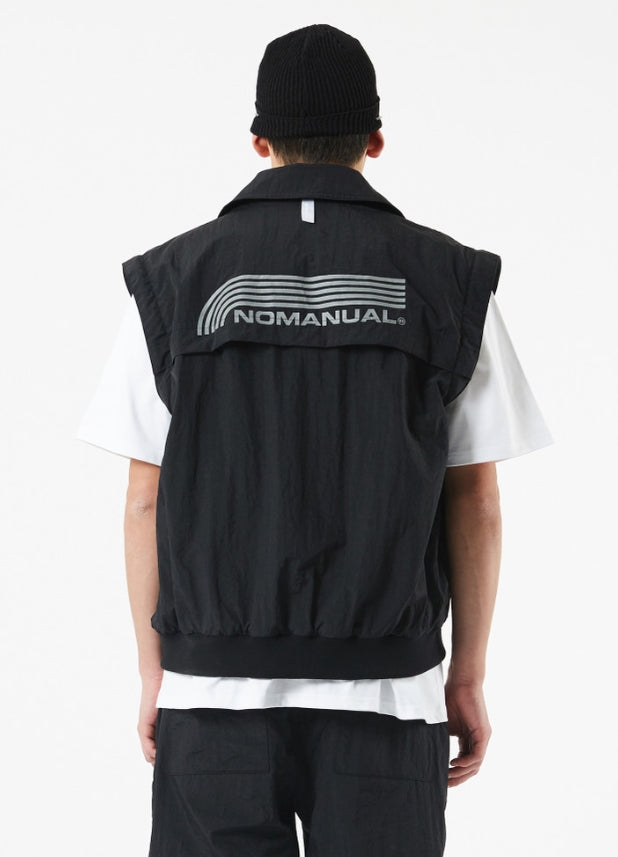 NOMANUAL(ノーマニュアル) SECURITY BOMBER JACKET - BLACK