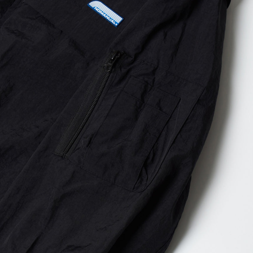 NOMANUAL(ノーマニュアル) SECURITY BOMBER JACKET - BLACK