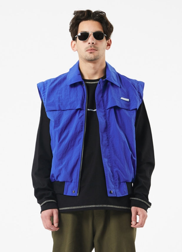 NOMANUAL(ノーマニュアル) SECURITY BOMBER JACKET - BLUE