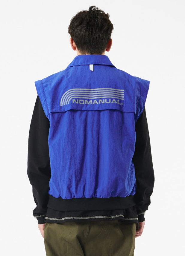 NOMANUAL(ノーマニュアル) SECURITY BOMBER JACKET - BLUE