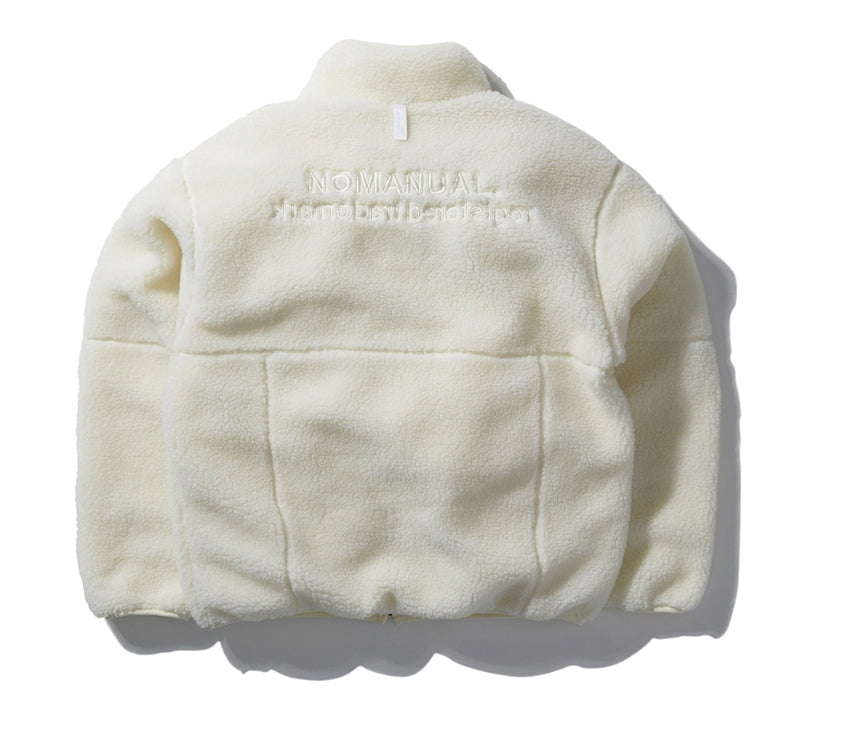 NOMANUAL(ノーマニュアル) NM BOA FLEECE JACKET - IVORY