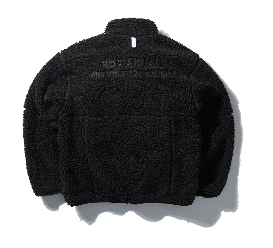 NOMANUAL(ノーマニュアル) NM BOA FLEECE JACKET - BLACK