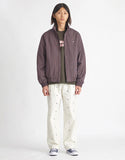 NOMANUAL(ノーマニュアル) STRIPED BLOUSON JACKET - WINE