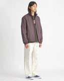 NOMANUAL(ノーマニュアル) STRIPED BLOUSON JACKET - WINE