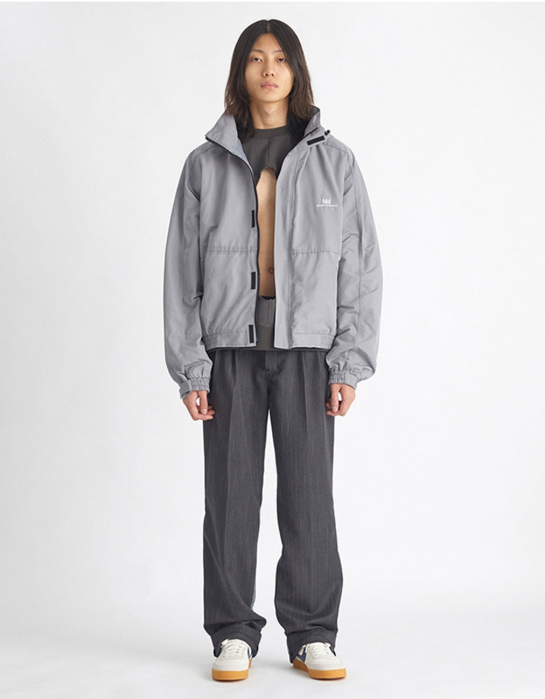 NOMANUAL(ノーマニュアル) D.R WINDBREAKER JACKET - COATED GRAY
