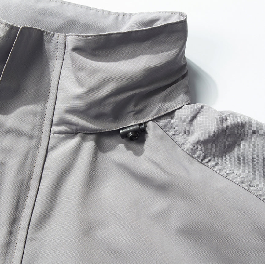 NOMANUAL(ノーマニュアル) D.R WINDBREAKER JACKET - COATED GRAY