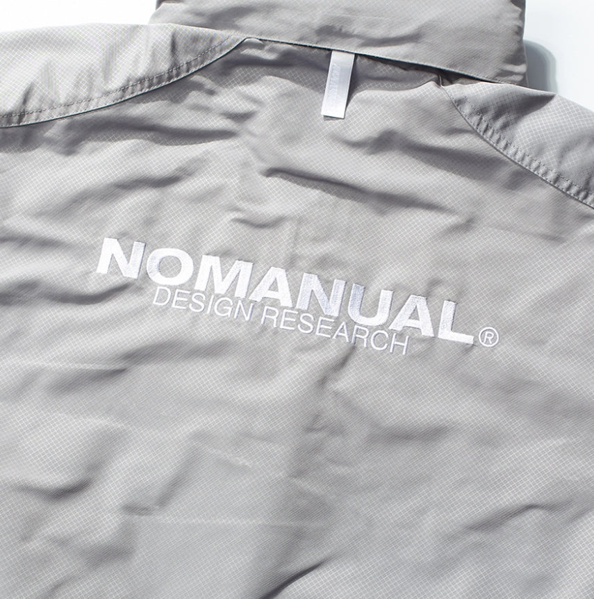 NOMANUAL(ノーマニュアル) D.R WINDBREAKER JACKET - COATED GRAY