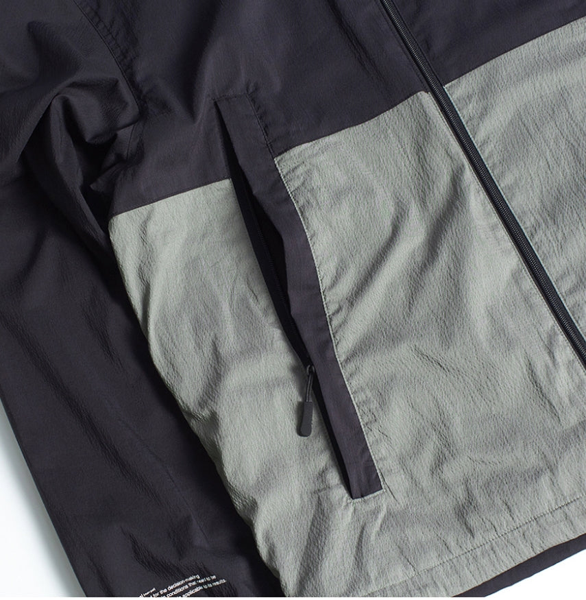 NOMANUAL(ノーマニュアル) NM PATCH TRAINING JACKET - BLACK