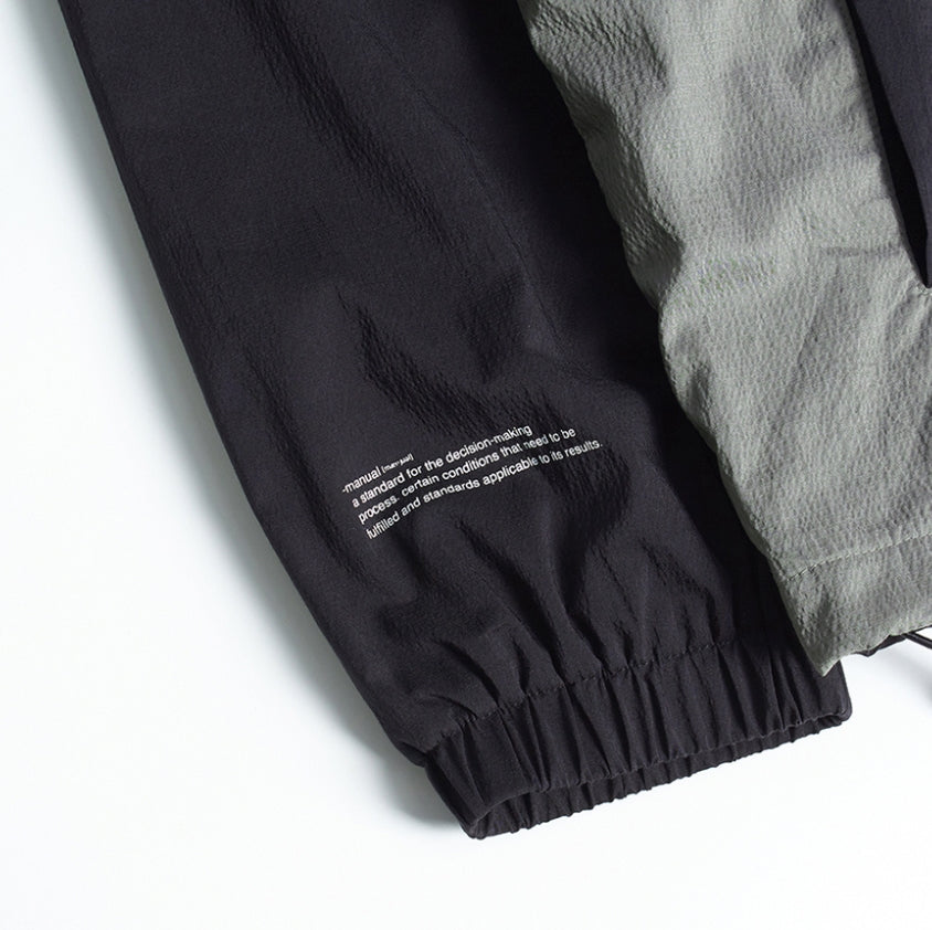 NOMANUAL(ノーマニュアル) NM PATCH TRAINING JACKET - BLACK