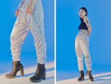 オージーオーディー(OZOD) SATIN GATHER PANTS_SILVER