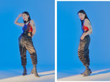オージーオーディー(OZOD) SATIN GATHER PANTS_BLACK