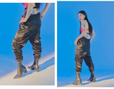 オージーオーディー(OZOD) SATIN GATHER PANTS_BLACK