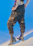 オージーオーディー(OZOD) SATIN GATHER PANTS_BLACK