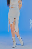 オージーオーディー(OZOD) SLIT SKIRT_WHITE