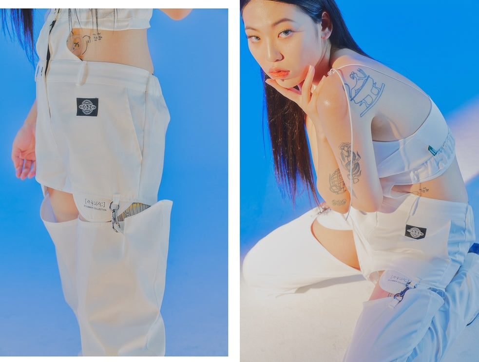 オージーオーディー(OZOD) FREEWILL DENIM PANTS_WHITE