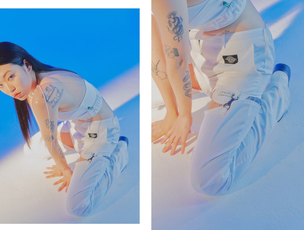 オージーオーディー(OZOD) FREEWILL DENIM PANTS_WHITE