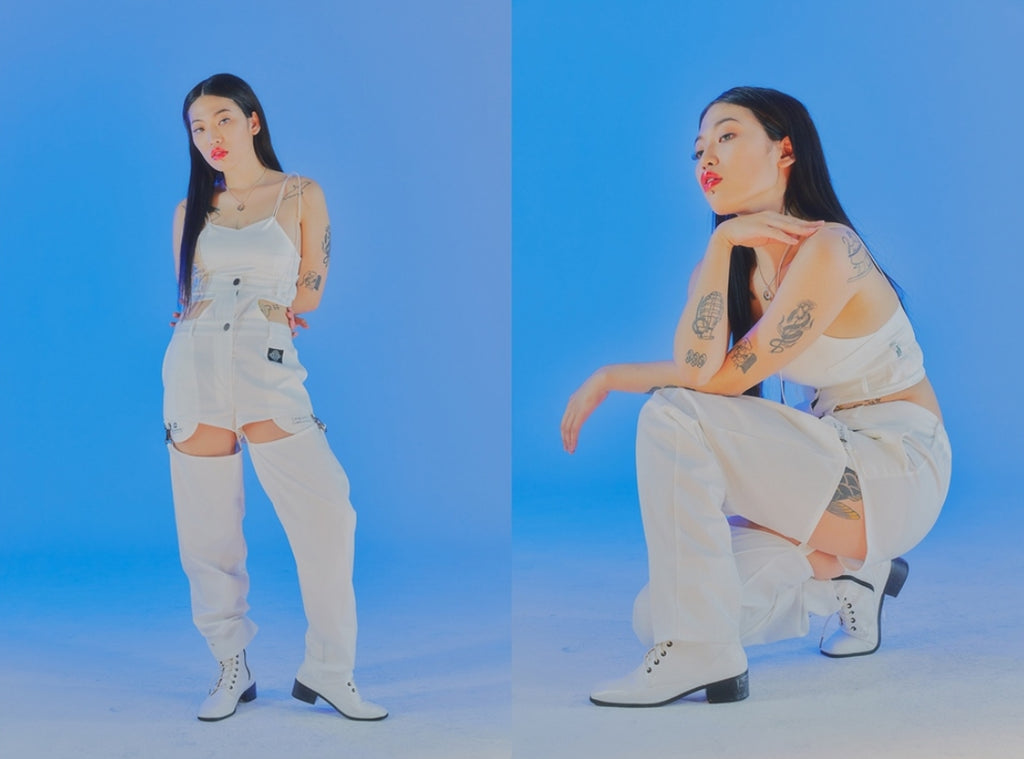 オージーオーディー(OZOD) FREEWILL DENIM PANTS_WHITE