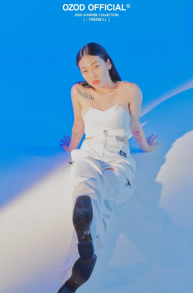 オージーオーディー(OZOD) FREEWILL DENIM PANTS_WHITE