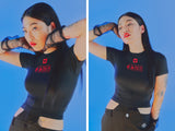 オージーオーディー(OZOD) FREE WILL CROP TOP_BLACK