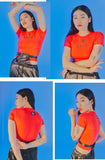 オージーオーディー(OZOD) FREE WILL CROP TOP_RED