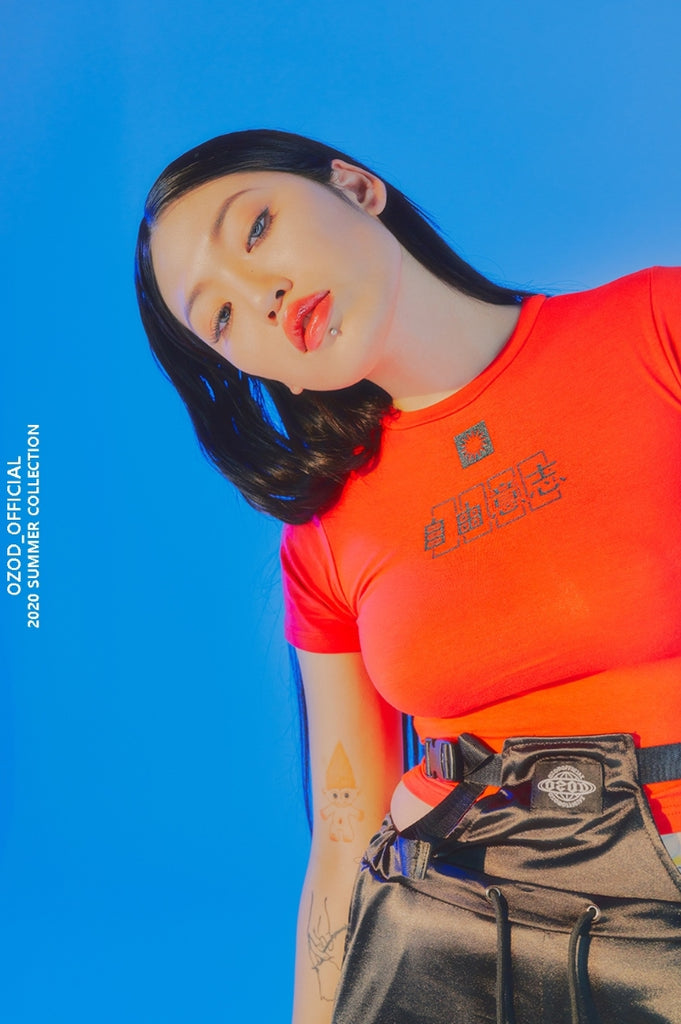 オージーオーディー(OZOD) FREE WILL CROP TOP_RED
