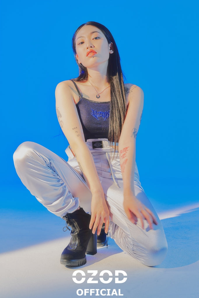 オージーオーディー(OZOD) GLITTER TANK TOP_BLACK