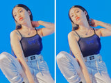 オージーオーディー(OZOD) GLITTER TANK TOP_BLACK