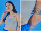 オージーオーディー(OZOD) GLITTER TANK TOP_SILVER