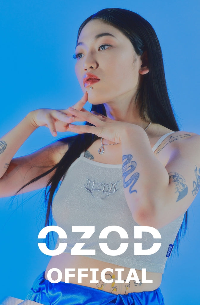 オージーオーディー(OZOD) GLITTER TANK TOP_SILVER