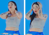 オージーオーディー(OZOD) GLITTER TANK TOP_SILVER