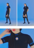 オージーオーディー(OZOD) THORN CROP TOP_BLACK