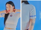 オージーオーディー(OZOD) THORN CROP TOP_WHITE