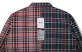 SSY(エスエスワイ)  premium check half & half shirt purple