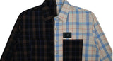 SSY(エスエスワイ)  premium check half & half shirt light beige