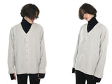 SSY(エスエスワイ)  v-neck iron tip shirt ivory