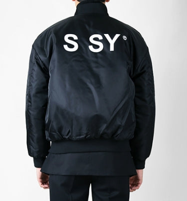 SSY(エスエスワイ)  company logo original airplane ma-1 jacket black