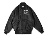 SSY(エスエスワイ)  company logo original airplane ma-1 jacket black
