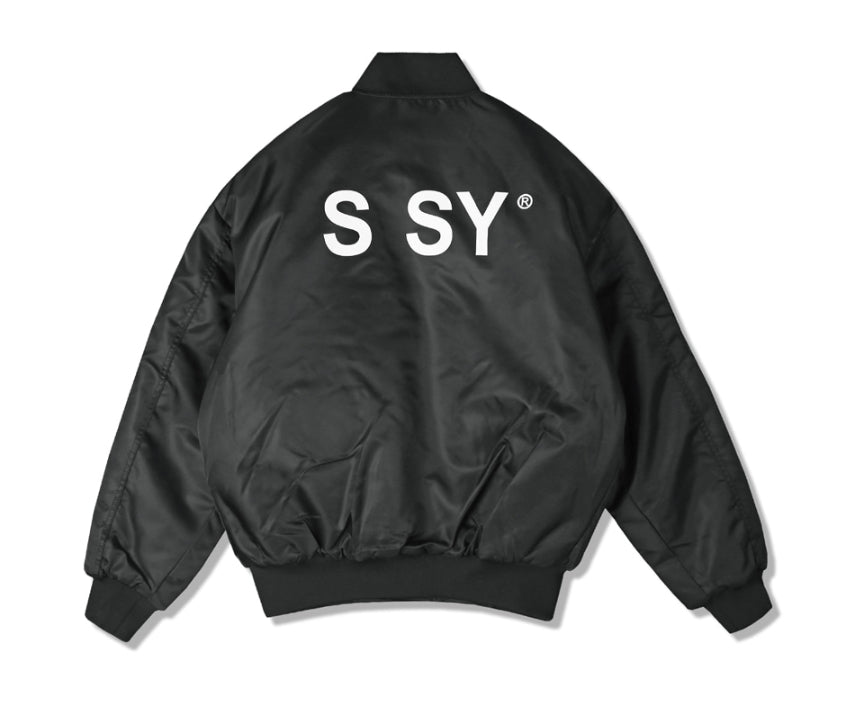 SSY(エスエスワイ)  company logo original airplane ma-1 jacket black