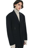 SSY(エスエスワイ)  iron tip oversize single blazer black
