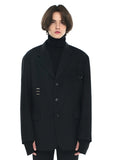 SSY(エスエスワイ)  iron tip oversize single blazer black
