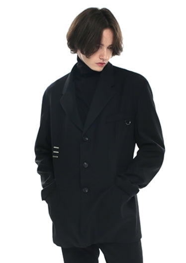 SSY(エスエスワイ)  iron tip oversize single blazer black