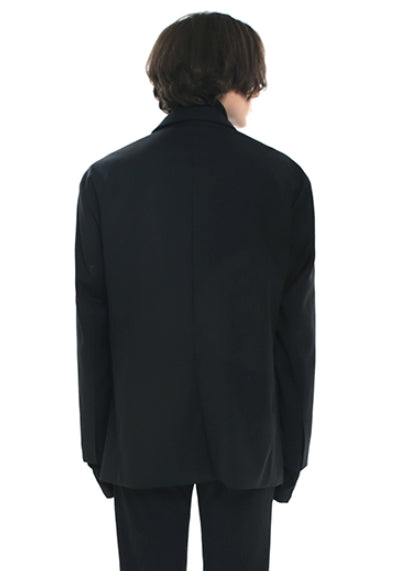 SSY(エスエスワイ)  iron tip oversize single blazer black