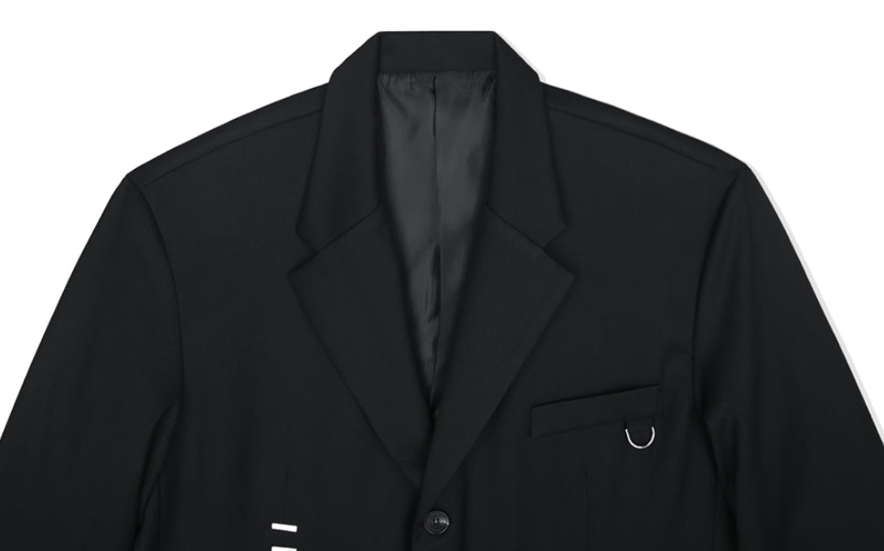 SSY(エスエスワイ)  iron tip oversize single blazer black