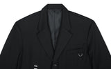 SSY(エスエスワイ)  iron tip oversize single blazer black