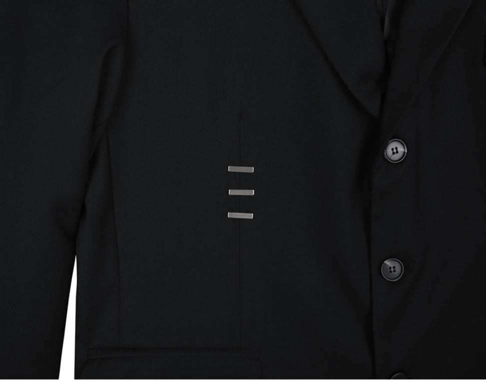SSY(エスエスワイ)  iron tip oversize single blazer black
