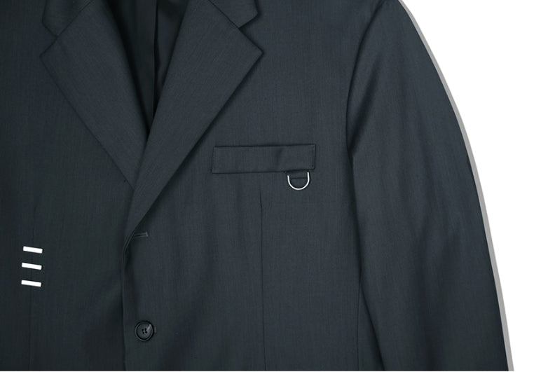SSY(エスエスワイ)  iron tip oversize single blazer charcoal