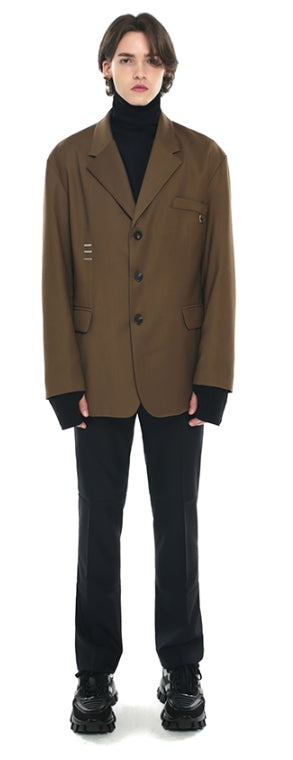 SSY(エスエスワイ)  iron tip oversize single blazer brown