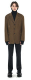 SSY(エスエスワイ)  iron tip oversize single blazer brown